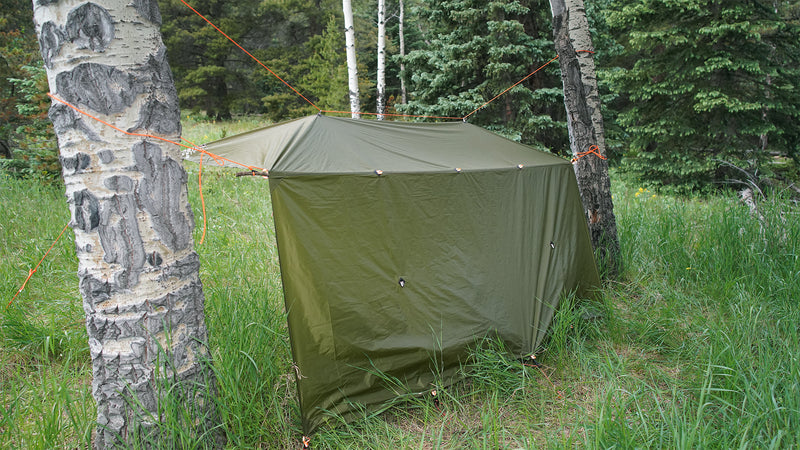 Load image into Gallery viewer, montana hunters tarp used as hunting blind