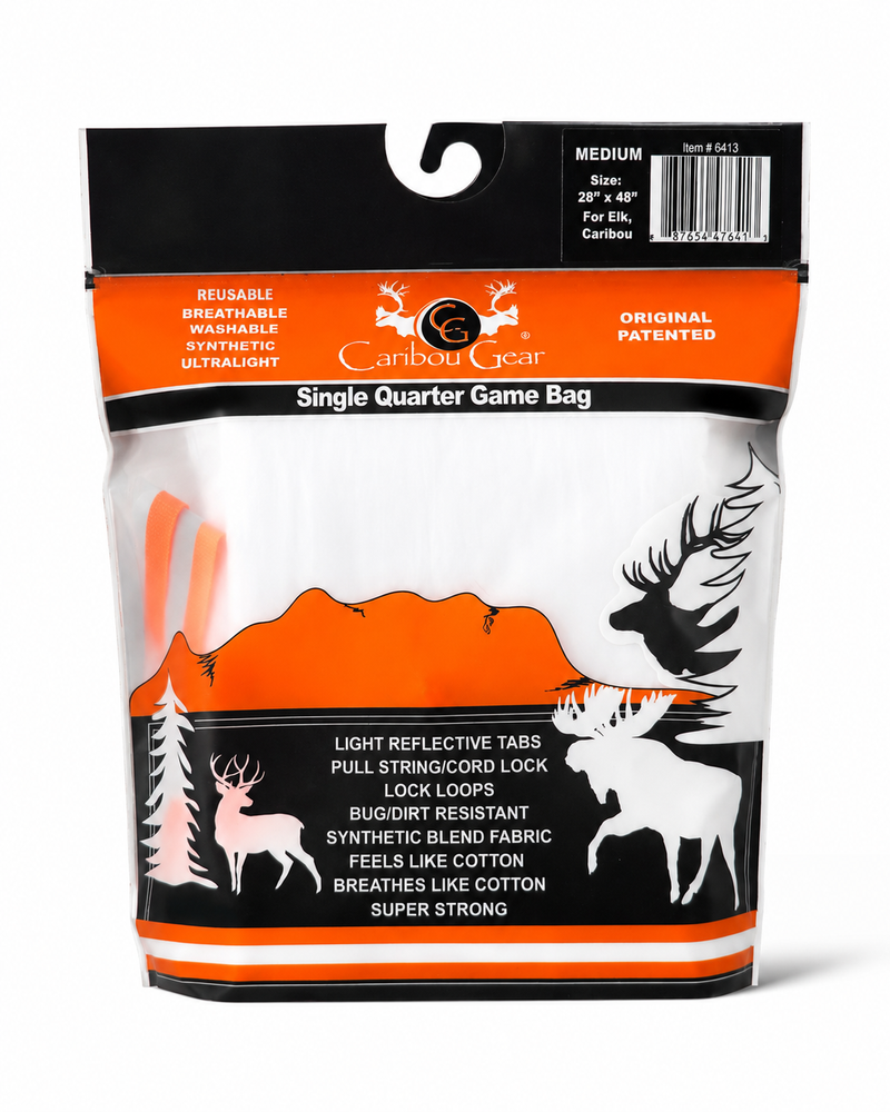 Load image into Gallery viewer, Caribou Gear Medium Single Quarter Game Bag package for elk and caribou, 28 x 48 inches