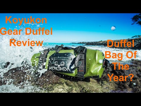 Load and play video in Gallery viewer, Waterproof Duffel Bag by Koyukon®- 90L Alpine Green