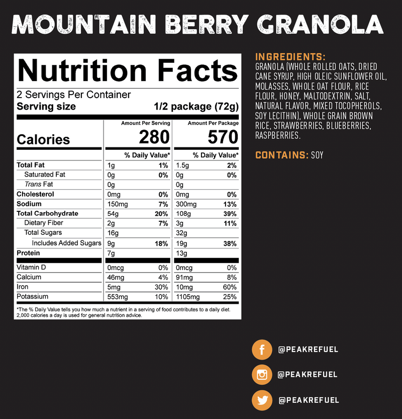 Load image into Gallery viewer, Mountain Berry Granola- Peak Refuel
