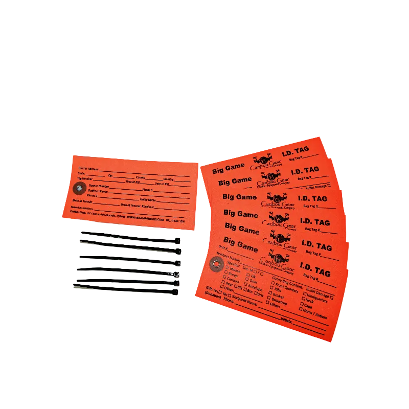 Load image into Gallery viewer, Caribou Gear Game Bag ID Tags for big game meat identification