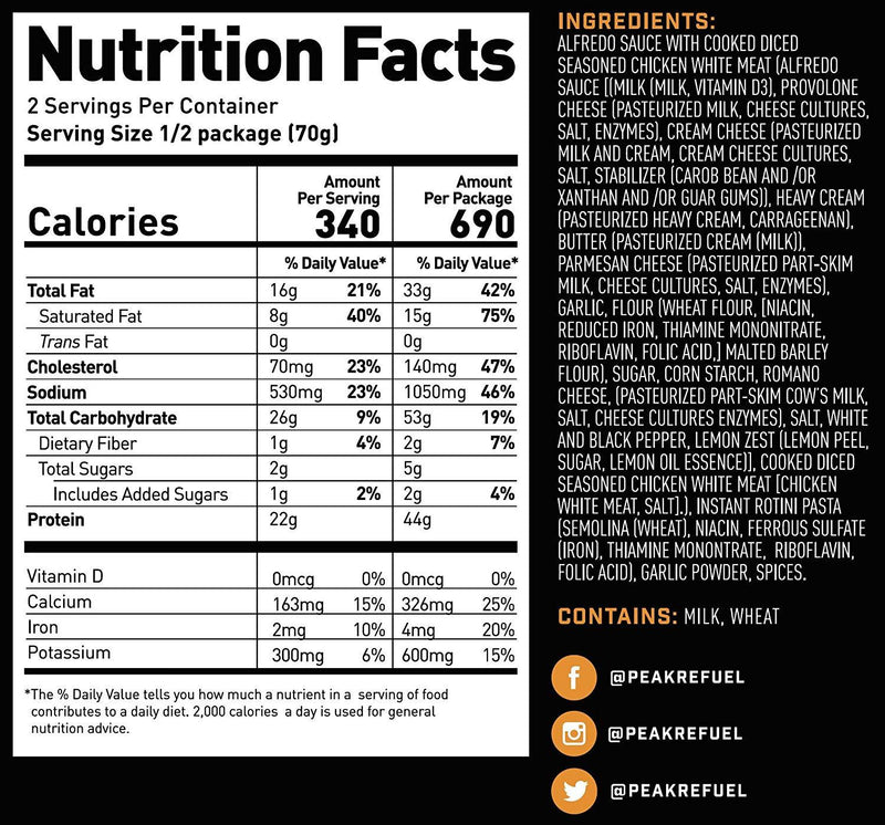 Load image into Gallery viewer, Chicken Alfredo- Peak Refuel