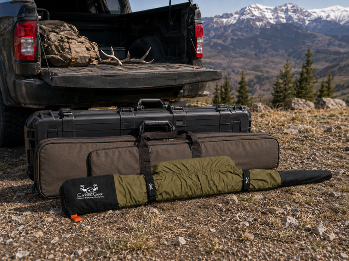 Waterproof rifle cover soft rifle case and hard rifle case compared for Western hunting travel