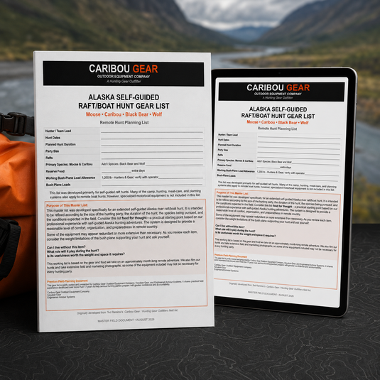 Alaska Self-Guided Raft & Boat Hunt Master Gear List – Digital PDF