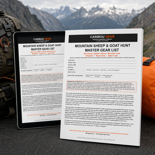 Alaska Mountain Sheep & Goat Hunt Master Gear List – Digital PDF
