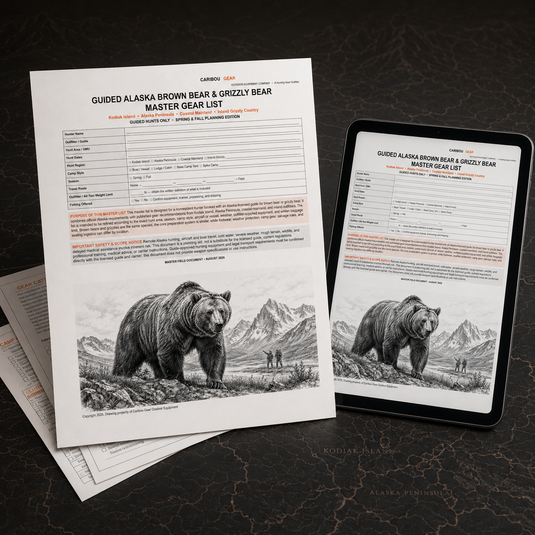 Guided Alaska Brown Bear & Grizzly Bear Master Gear List