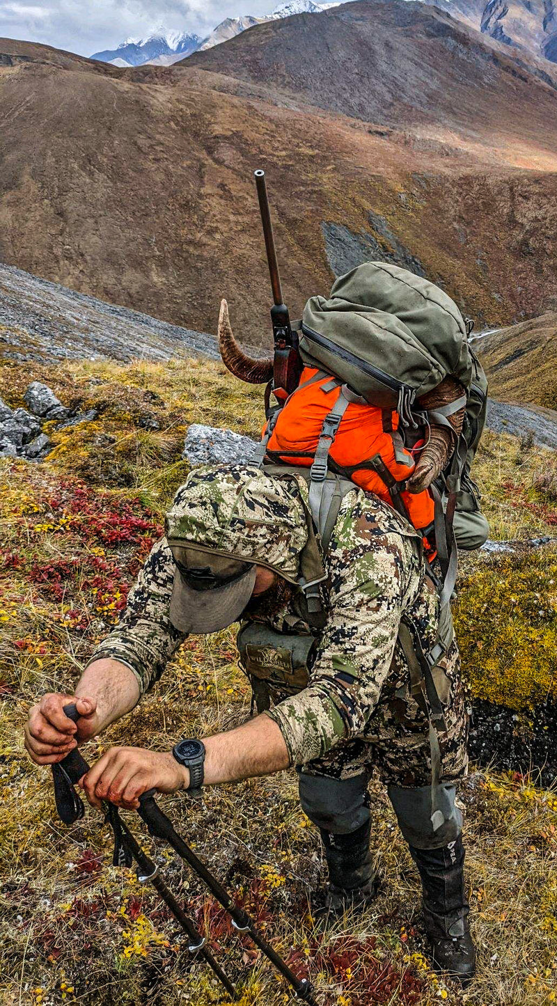Load image into Gallery viewer, The Best Game Bags For Elk The Wapiti - game bag system is a must-have for all Elk hunters. Designed for elk meat on bone quarters and meat parts or like sized game. This small convenient species specific product contains 5 game bags with our signature light reflective attachments for easy locate in the dark and lock loops. A perfect fit for the Back Country Hunter.  The Last Game Bags You&#39;ll Ever Need!
