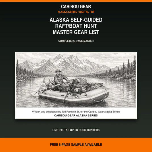 Alaska Self-Guided Raft Boat Hunt Master Gear List digital PDF cover