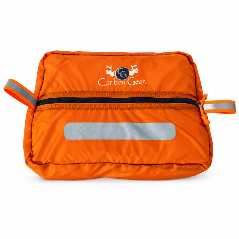 Load image into Gallery viewer, Orange Caribou Gear Medium Ditty Bag on a white background
