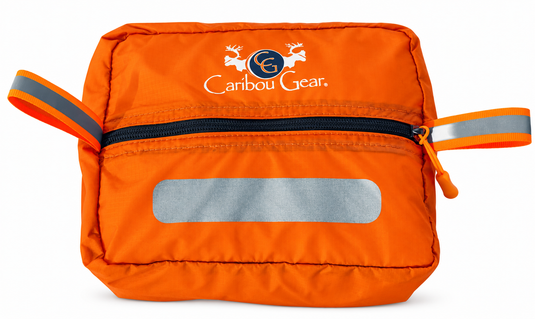 Orange Caribou Gear Small Ditty Bag on a white background