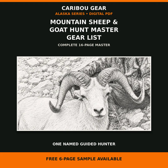 Mountain Sheep and Goat Hunt Master Gear List digital PDF cover