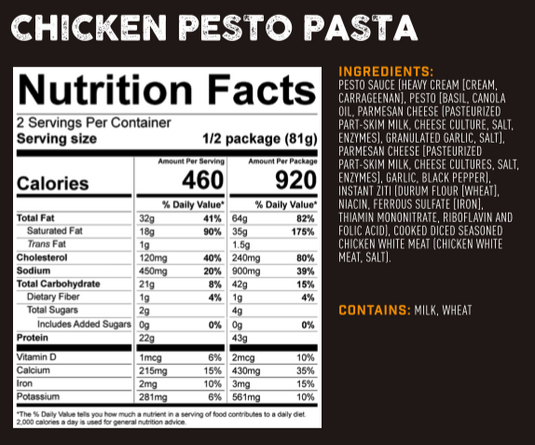 Chicken Pesto Pasta- Peak Refuel