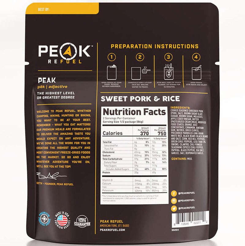 Load image into Gallery viewer, SWEET PORK &amp; RICE by Peak Refuel
