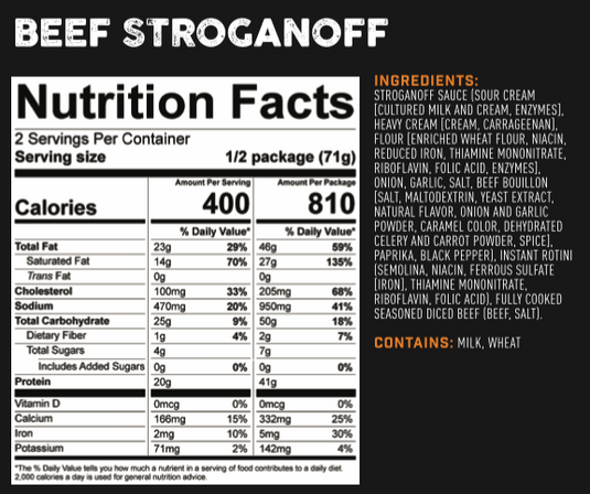 Beef Stroganoff- Peak Refuel