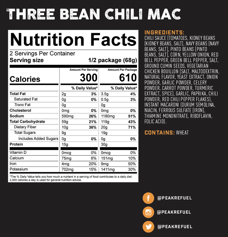 Load image into Gallery viewer, Three Bean Chili Mac (V)- Peak Refuel
